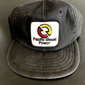 VTG 70s 80s Pacific‎ Diesel Power Strap Back Sz S/M Adjustable Hat Made in Korea